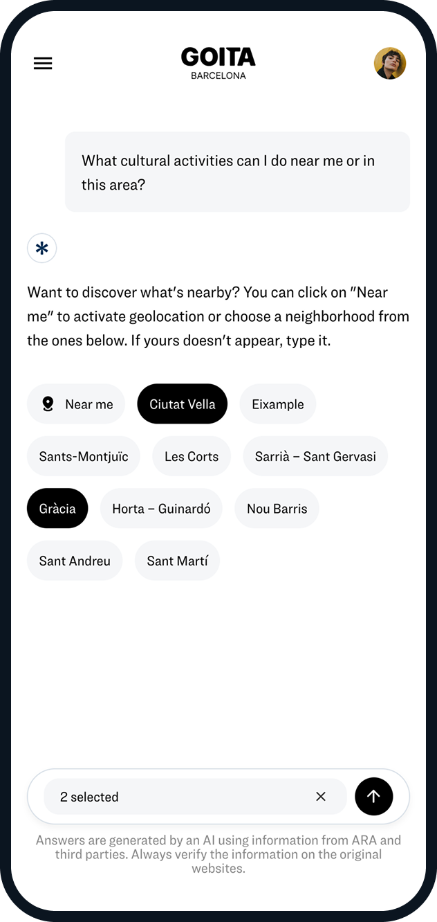 Recommendations based on the neighbourhood and the time