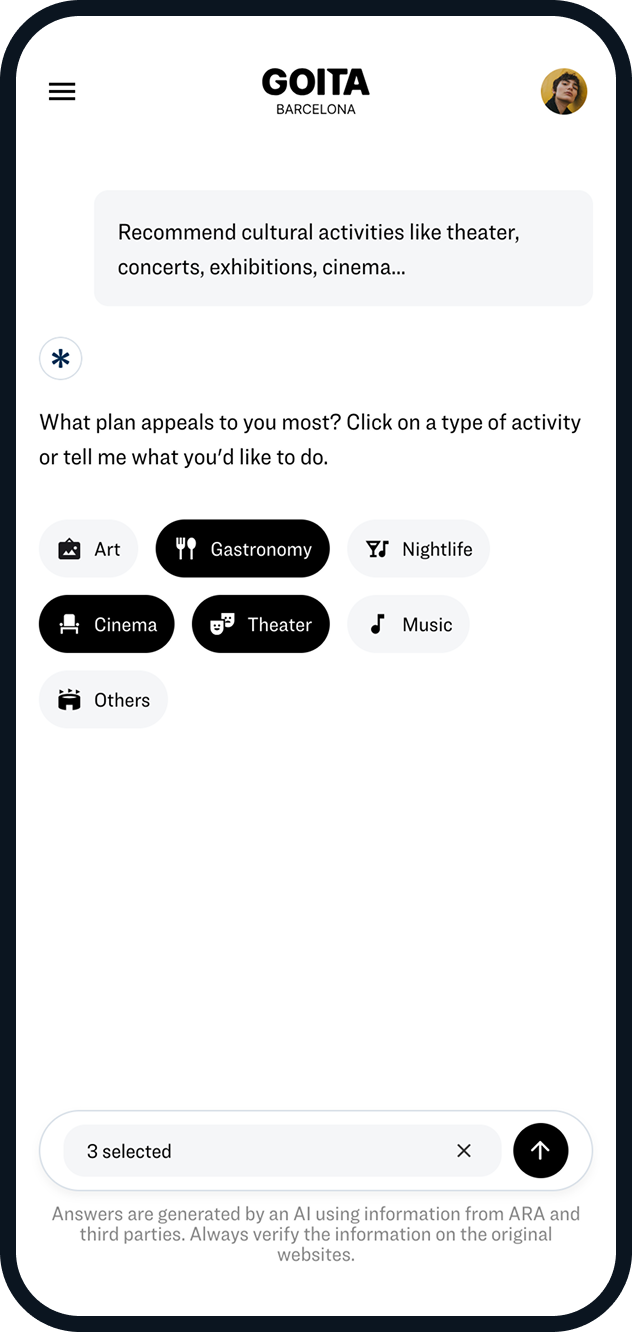 Filter by interest and create your ideal plan